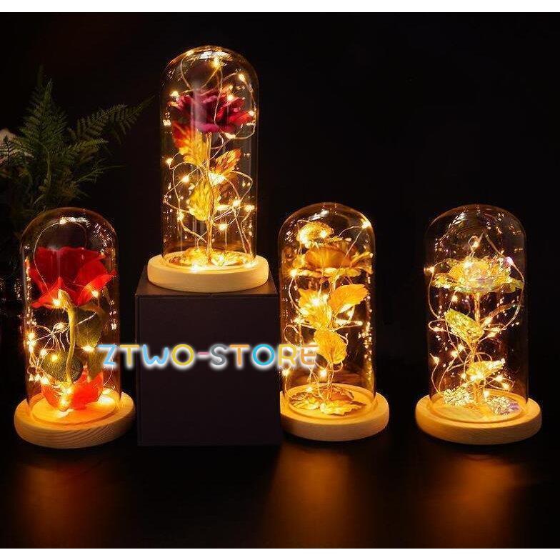 バラ 造花 枯れない花 誕生日 結婚記念日 バレンタイ プレゼント 薔薇 花束 LEDライト 付き 電池式 ホワイトデー 母の日 ローズ 結婚式 パーティー ク...