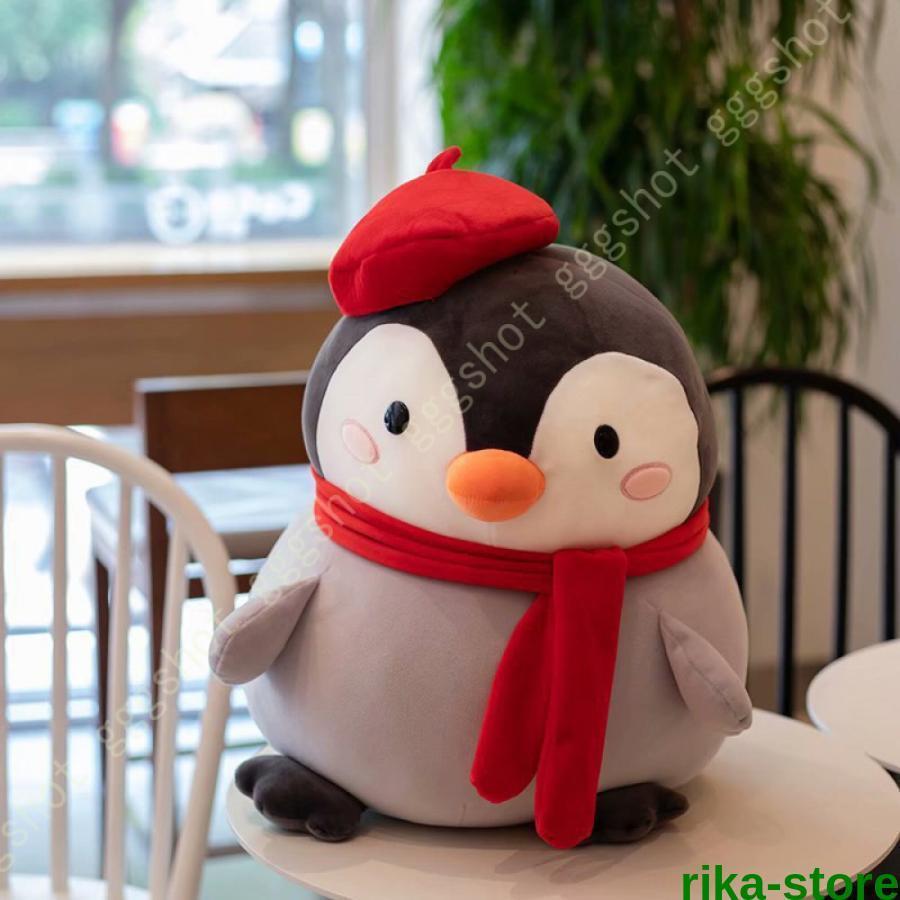 Rakuten - ぬいぐるみ ペンギン 動物 抱き枕 可愛い ギフト お祝い ふんわり 子供 誕生日 クリスマス 海洋生物 かわいい萌えペンギンのぬいぐるみ ふわふわで癒される