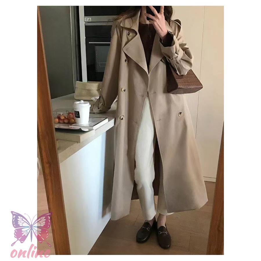 スプリングコート トレンチコート レディース 秋服 春 ロング Aライン ベルト付き オシャレ 着痩せ アウター 韓国風 通勤 オシャレ OL 20代 30代 40代