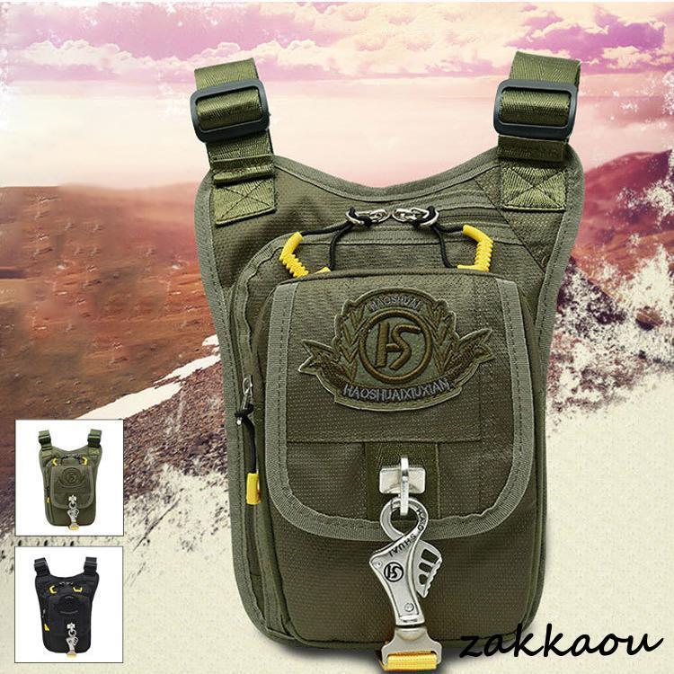 メンズ　レッグポーチ レッグバッグ ボディバッグ 斜めがけ ウエストポーチ 多機能 トレンド 鞄 バイク..