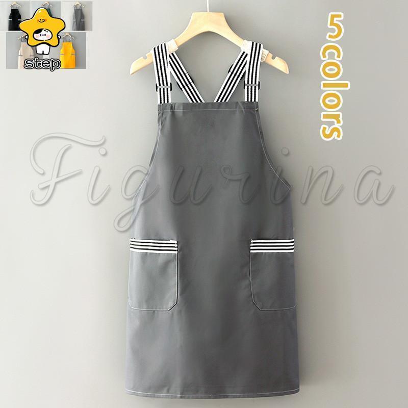 エプロン H型 無地 シンプル カフェ風 エプロン メンズ レディース 男女兼用 2個ポケット付き 幼稚園 料理教室 ユニセックス 男女兼用 軽い カンバス