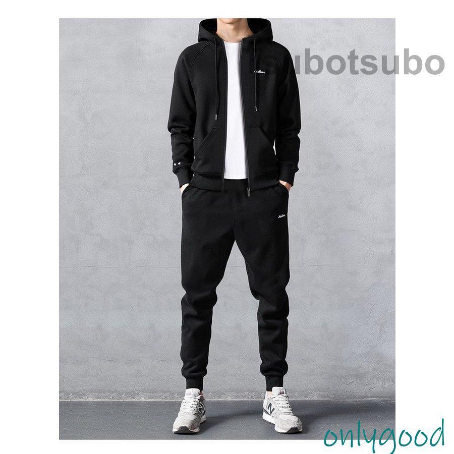 セットアップ メンズ スウェット ジャージ ジョガーパンツ パーカー フード付き ジップアップ カジュアル 運動服 部屋着 上下セット