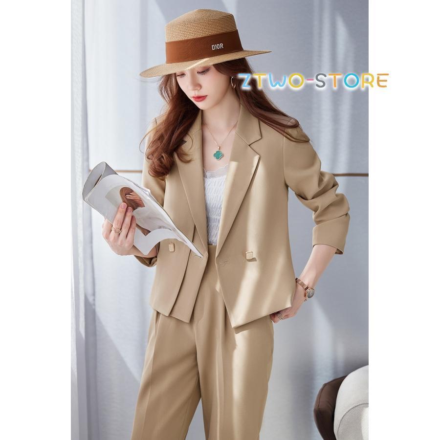 スーツセット レディース パンツセット 20代30代40代 事務服 スーツジャケット 入学式 卒業式 通勤 カジュアル ビジネススーツ オシャレ ママ セレモニー