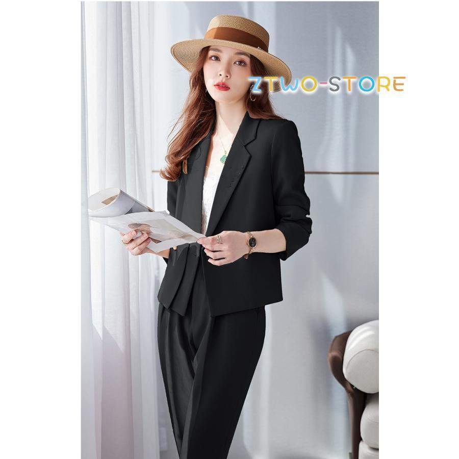 スーツセット レディース パンツセット 20代30代40代 事務服 スーツジャケット 入学式 卒業式 通勤 カジュアル ビジネススーツ オシャレ ママ セレモニー