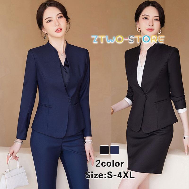 パンツセット スーツセット レディース スカートセット 20代30代40代 事務服 フォーマル 細身シルエット 制服OL ビジネス 入学式 卒業式 通勤