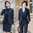 スーツセット チェック柄 パンツセット スカートセット 20代30代40代 事務服 フォーマル 細身シルエット 制服OL ビジネス 入学式 卒業式 通勤 レディ...