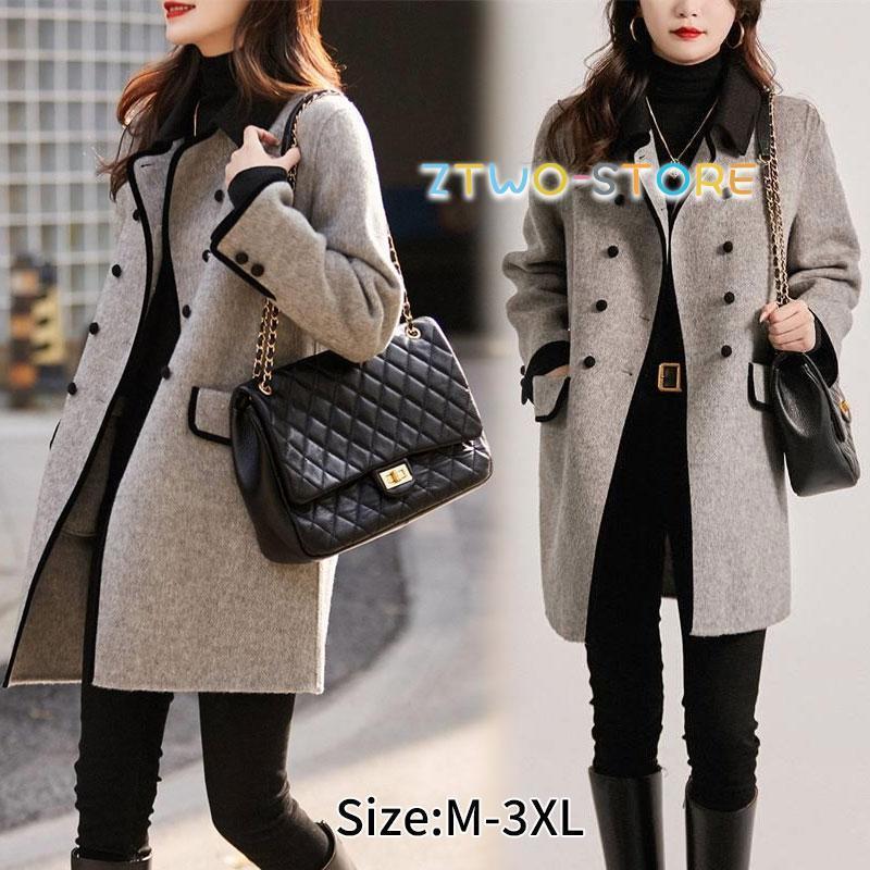 コート レディース 秋 チェスターコート トレンチコート 冬 ラシャ コート 体型カバー アウター 着痩せ お洒落 上品 30代 40代 秋冬(4)