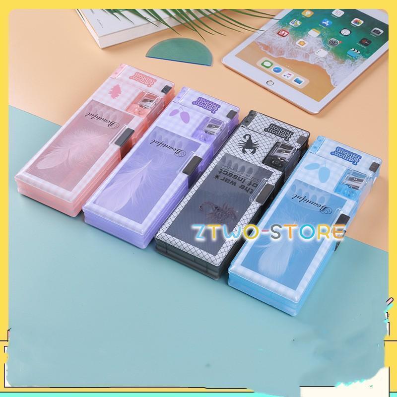 筆箱 おしゃれ 小学生 ペンケース ハーバリウム 小学生 両面 筆入れ 2ドア 鉛筆削り付き マグネット 鉛..