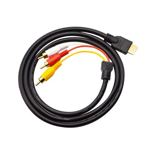 HDMI A M TO RCA3 ϊP[u P bL fWAiϊȂ R|[lgP[u er rfI[q 1.5m