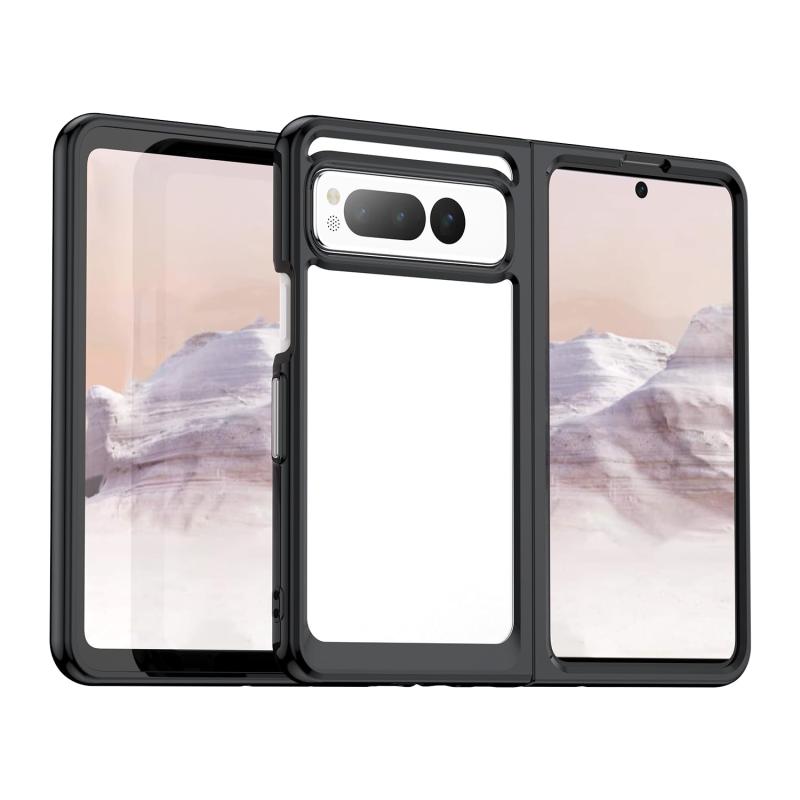 Google Pixel Fold ケース『AFINER』新型 軽量 超薄型 TPU+PC 透明 カバー Google Pixel Fold 専用 耐衝撃 衝撃吸収 指紋防止 擦り傷防止 レンズ保護 着脱簡単