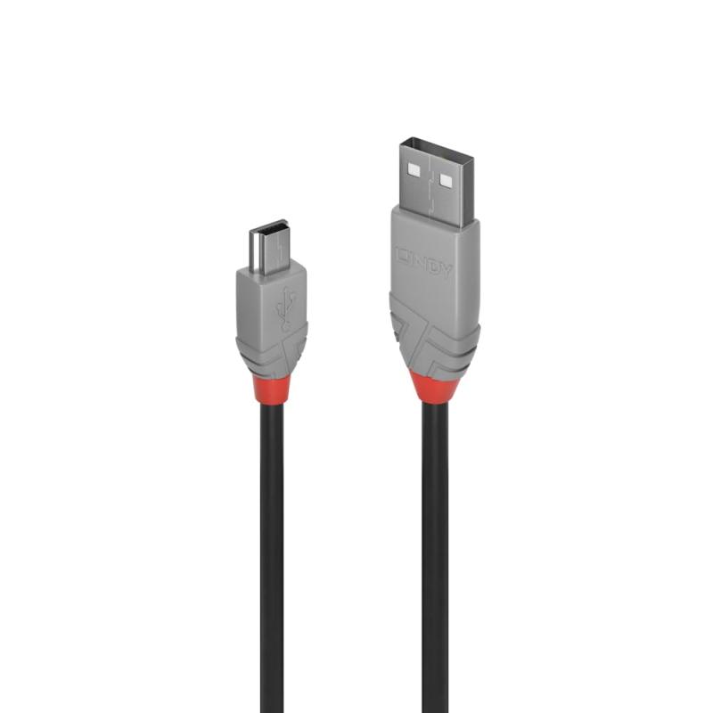 LINDY 0.2m ANTHRA LINE USB2.0 Type-A to Mini-BP[u(^:36720)