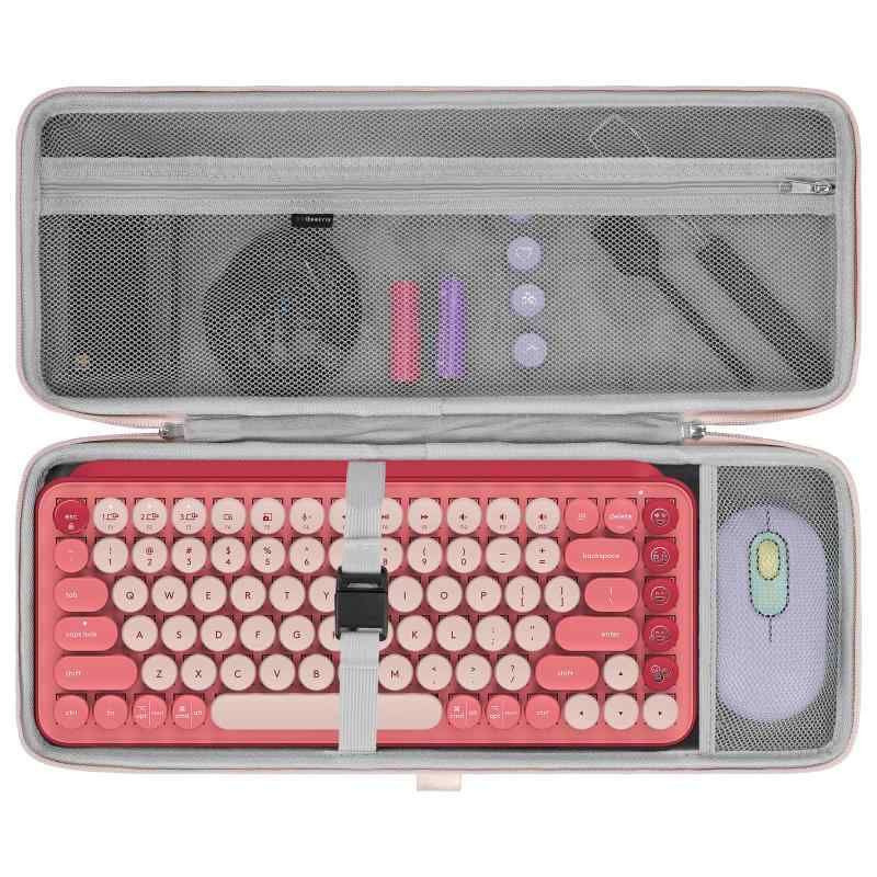Geekria 75%-80% Keyboard Case, Hard Shell Travel Carrying Bag for 84 Key Computer Wireless Portable Keyboard