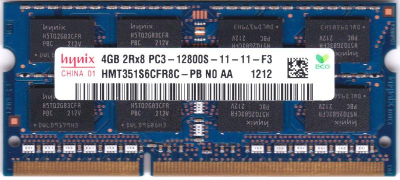 Hynix 4GB PC3-12800 DDR3 1600MHz non-ECC Unbuffered HMT351S6CFR8C-PB [¹͢]