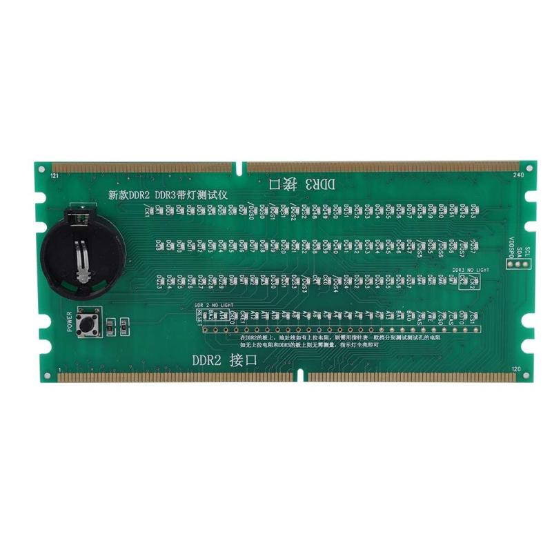 マザーボードアナライザーテスター、2台の1台のPCおよびラップトップコンピューターマザーボードテストカード（ライトテスター付き）（DDR2 / DDR3）