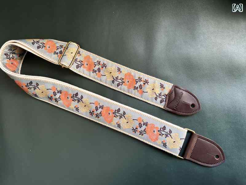 ギターストラップ おしゃれ 刺繍 ユニバーサル ギター ストラップ ベースストラップ GUITAR STRAP ショルダーストラップ