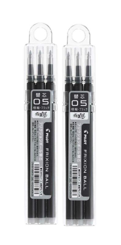 PILOT パイロット フリクションインキボールペン替芯 3本セット 0.5mm 黒 LFBKRF30EF3B 2個組み