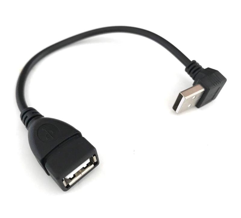 Access 20cm USB2.0 L型 方向変換ケーブル タイプAオス- タイプAメス データ転送同期リード USB 延長ケーブル USB09