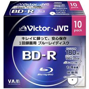 ӥ 4®бBD-R 10ѥå 25GB ۥ磻ȥץ󥿥֥Victor BV-R130CW10 [PC]