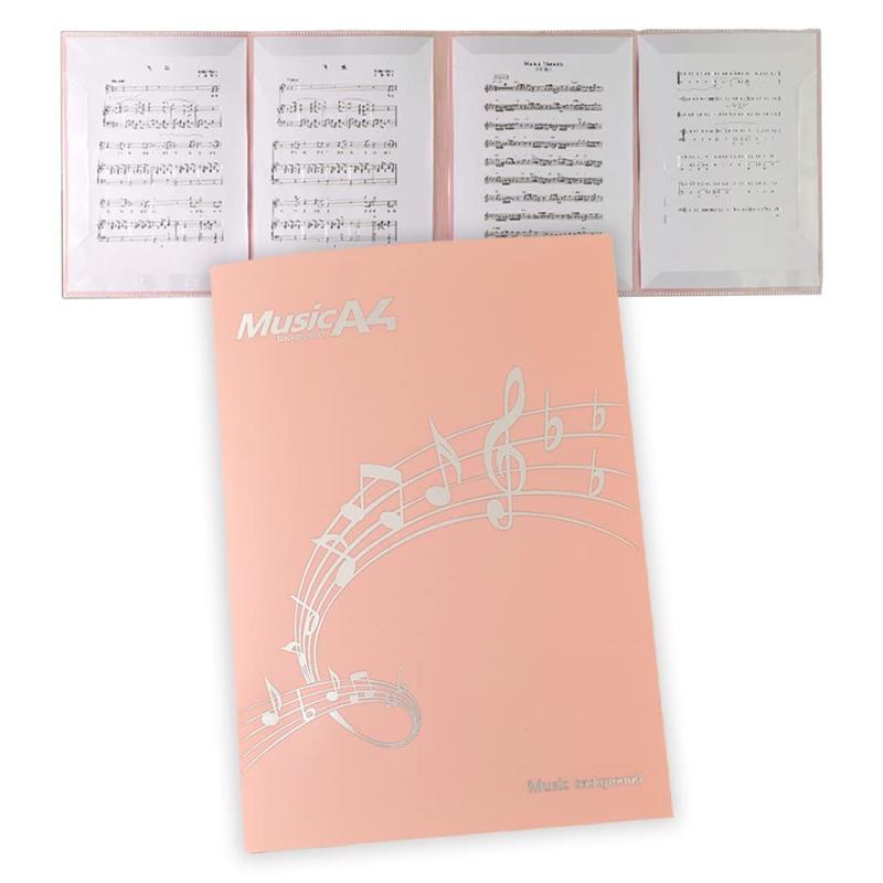 楽譜ファイル A4サイズ 4面 書き込みできる 反射しない 6枚収納可 4ページ展開 レッスン ファイル カバー 譜面 作曲 ピアノ 電子ピアノ アクセサリー