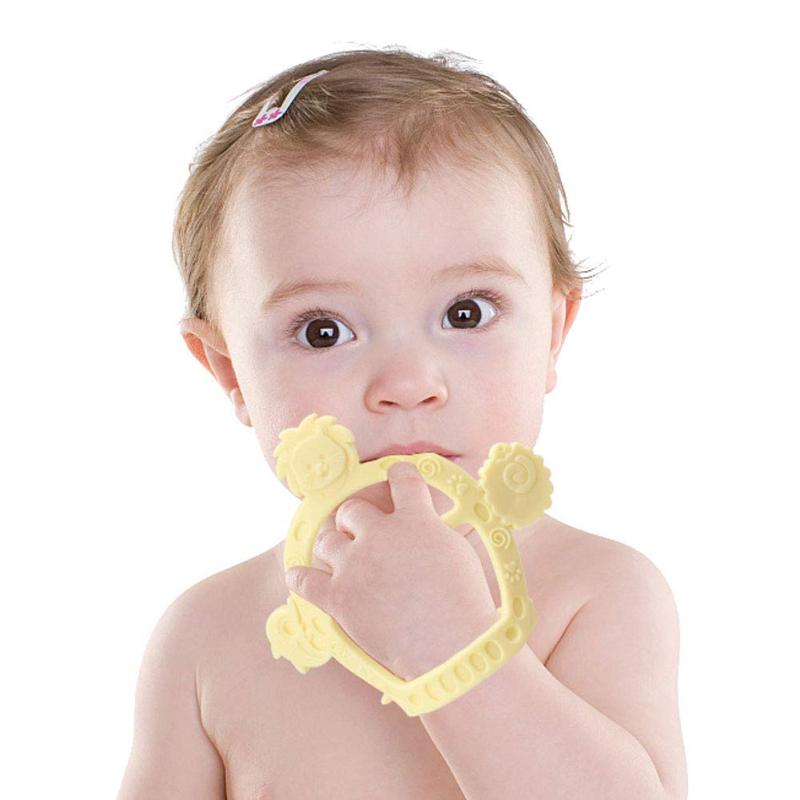 Angelcare ベビー歯固め 手首にはめ 歯痛みを和らげます 手を噛んでいないように保護します 食品級 安全無毒 BPAフリー 3～12ヶ月 新生児 おもちゃ 生産お祝い （調節可能なベルクロストラップ付き）