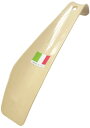 靴べら おしゃれ イタリア製 軽量 プラスチック 履きやすい 構造 吊り下げ フック&ループホール ミディアム ショート 18cm ハンドシューホーン