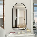 BEAUTMEドアミラー全長鏡、全身鏡長壁装式浴室鏡大ハイビジョンミラー（黒、119.3*30.4 cm）