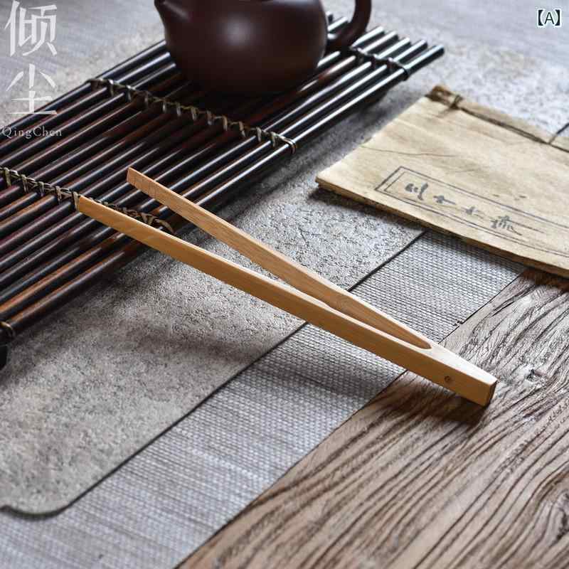 茶道具 ティークリップ 中国風 ピンセット 雑貨 お箸 小物 装飾品 アンティーク 竹製 彫刻 道具 レトロ コレクション