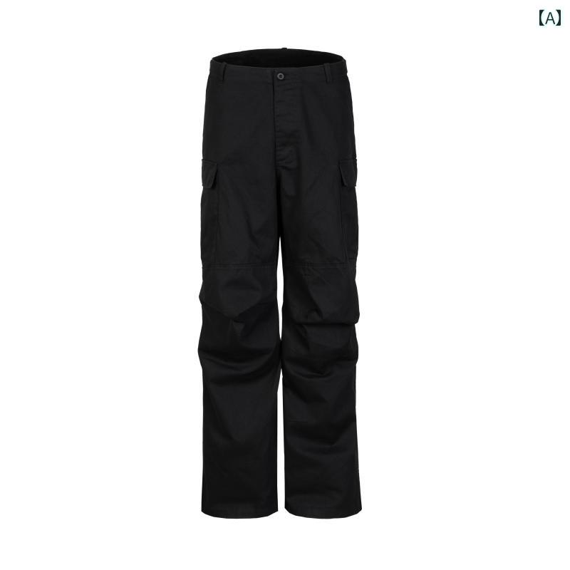 ストリート パンツ アメリカン カーゴパンツ 立体的 ポケット カジュアル パンツ ズボン