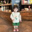 女の子 花柄 ベスト カジュアル セーター ベスト 女の子 赤ちゃん スーツ 春秋 旅行 グリーン かわいい