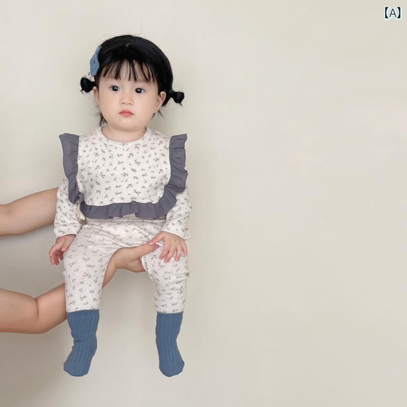 ベビー服 シャツ パンツ セットアップ 暖かい 秋 かわいい キュート ホームウェア ギフト ベビー用品 子供服