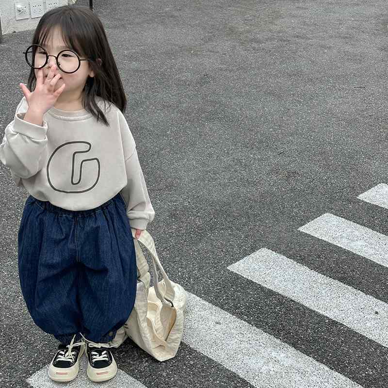 女の子 パンツ 子供 ジーンズ 秋服 春秋 ベビー 女の子 カジュアル ワイド パンツ メンズパンツ ユニセックス