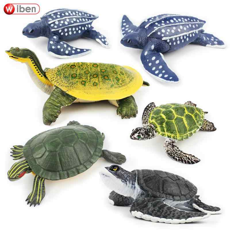 楽天ズボラ美野生動物 生物 世界 フィギュア 海洋生物 おもちゃ 固体 プラスチック ブラジルカメ おもちゃ 装飾品 男子 子供 静的動物