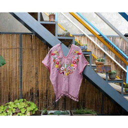 タイ 刺繍 綿 タッセル 芸術的 Tシャツ 夏 柔らかい 肌に優しい ショート トップス フリーサイズ