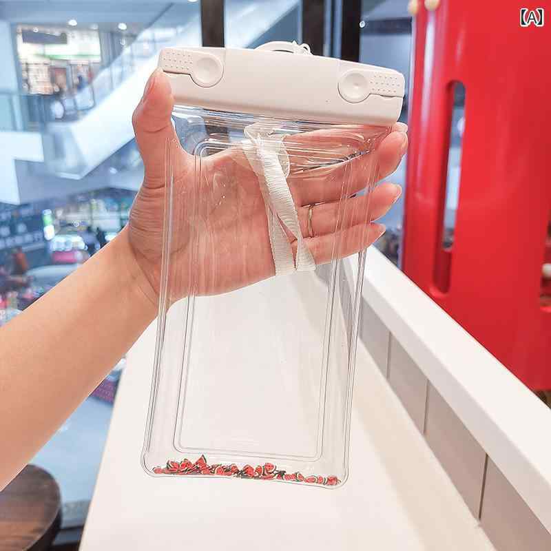 携帯電話 防水 バッグ 防水 カバー アーティファクト かわいい 水泳 温泉 タッチ スクリーン ダイビング カバー 透明 密封 バッグ スマホ