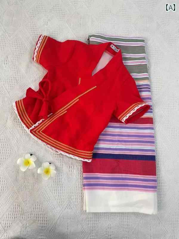 民族衣装 タイ エスニック アジアンテイスト 伝統的 レトロ フェスティバル 衣装 コスチューム 子供