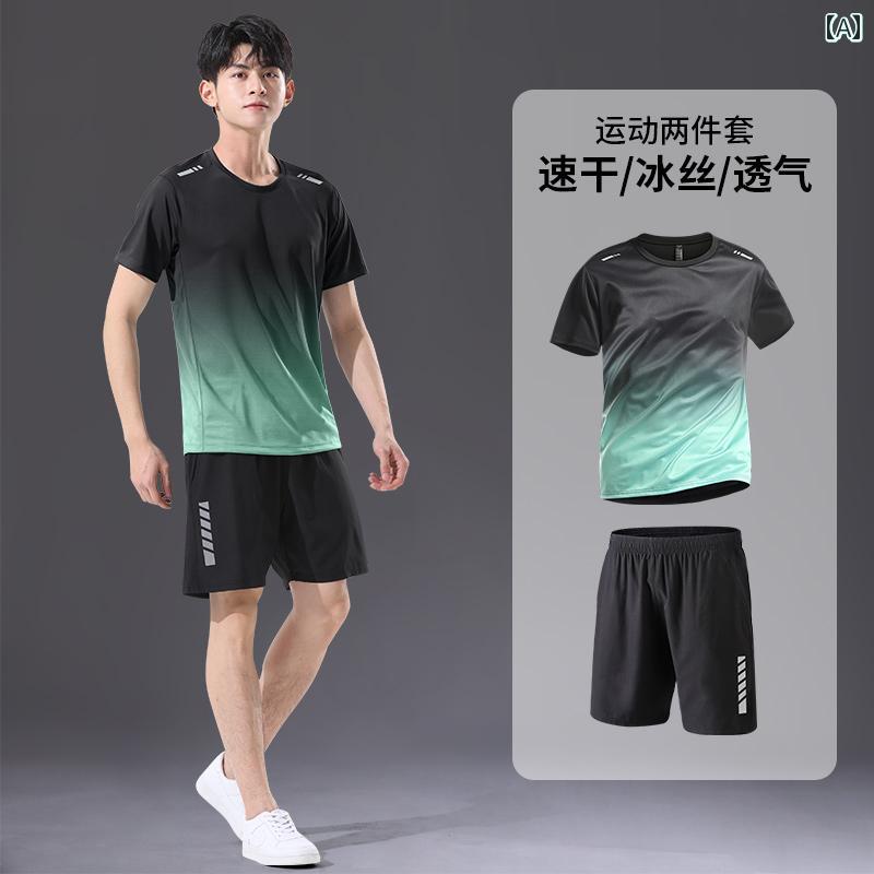 スポーツ メンズ ランニングウェア バスケットボール フィットネス 速乾 夏 冷感 半袖 Tシャツ 通気性 ランニング用品 メンズ