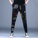 韓国 ファッション スリムフィット メンズカジュアル パンツ 春秋 ゆったり 大きいサイズ ストレッチ スポーツ