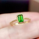 リング ゴールド メッキ 18K シンプル フェイク エメラルド 指輪 ジルコン レディース アクセサリー オールシーズン リング