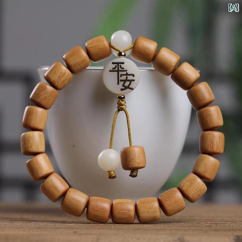 楽天ズボラ美数珠 アクセサリー ブレスレット 腕輪 小物 装飾品 シンプル 古風 レトロ チャイナ風 文学的 日常生活 木材