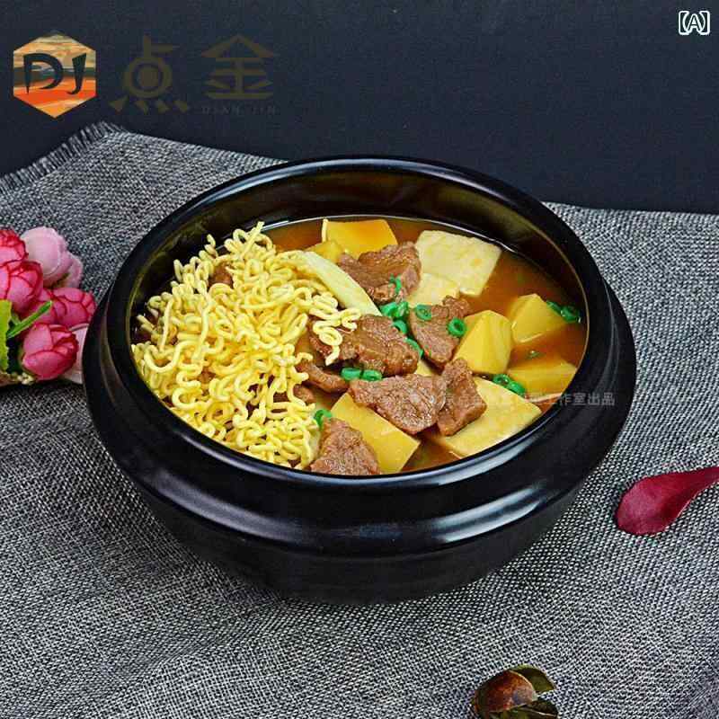 食品 サンプル リアル 見本 食玩 模擬 韓国 スープ 冷麺 韓国 ビビンバ ディスプレイ 装飾品 小道具 レストラン