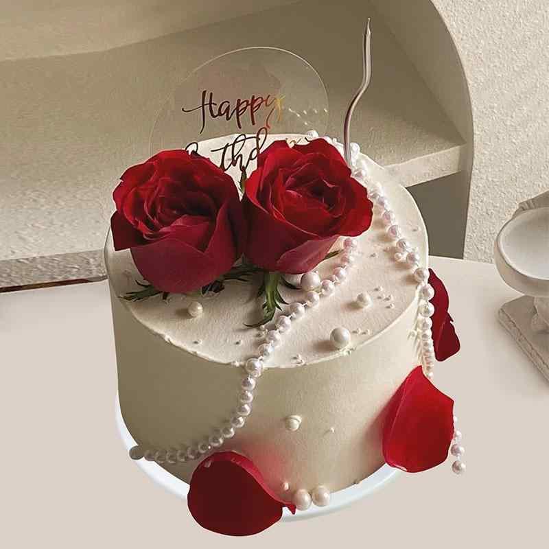 ケーキ 食品 サンプル リアル 見本 撮影 小道具 ディスプレイ 装飾品 フェイク 模擬 シミレーション バレンタイン ケーキ エレガント 1