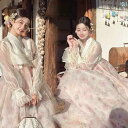 漢服 韓国 レディース 女性 旅行 写真 撮影 宮殿 ドレス 毎日 ステージ パフォーマンス フリーサイズ おしゃれ ファッション かわいい セット 花柄