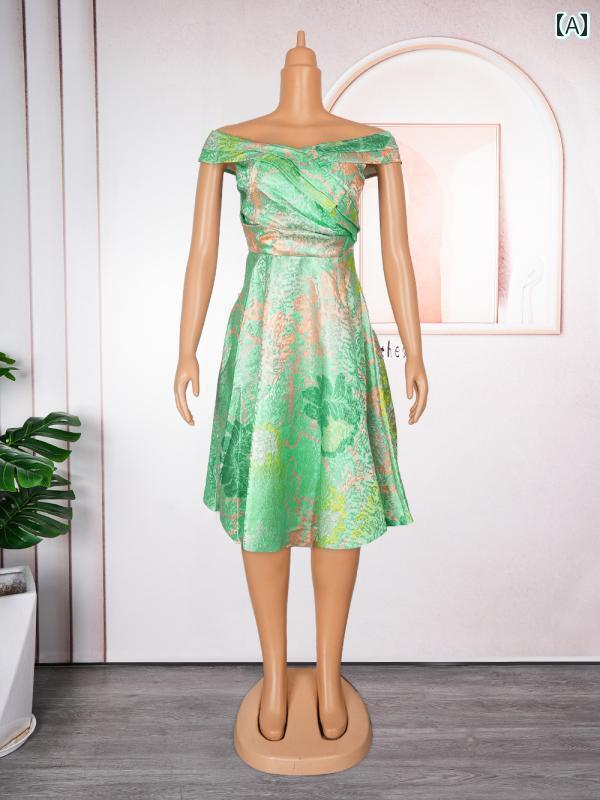 ファッション レディース 南米 アフリカ 民族 ドレス アメリカ スパイシー ディープ バックレス 花柄 スカート 夏 大きいサイズ ワンピース