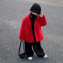 秋冬 男の子 コート ベビー 赤ちゃん 子供 キッズ 赤 アウター ジャケット パンツ フリース シンプル