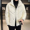アウター ジャケット メンズ ライト ダウン 冬 韓国 ショート スリム 暖かい スタンドカラー 大きいサイズ ポリエステル 男性 ファッション おしゃれ 3