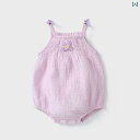 ロンパース ベビー 服 夏 薄手 トップス 女の子 ファッション 赤ちゃん ウェア スリング バッグ 新生児用 かわいい ワンピース プリンセス ノースリーブ 紫 シンプル
