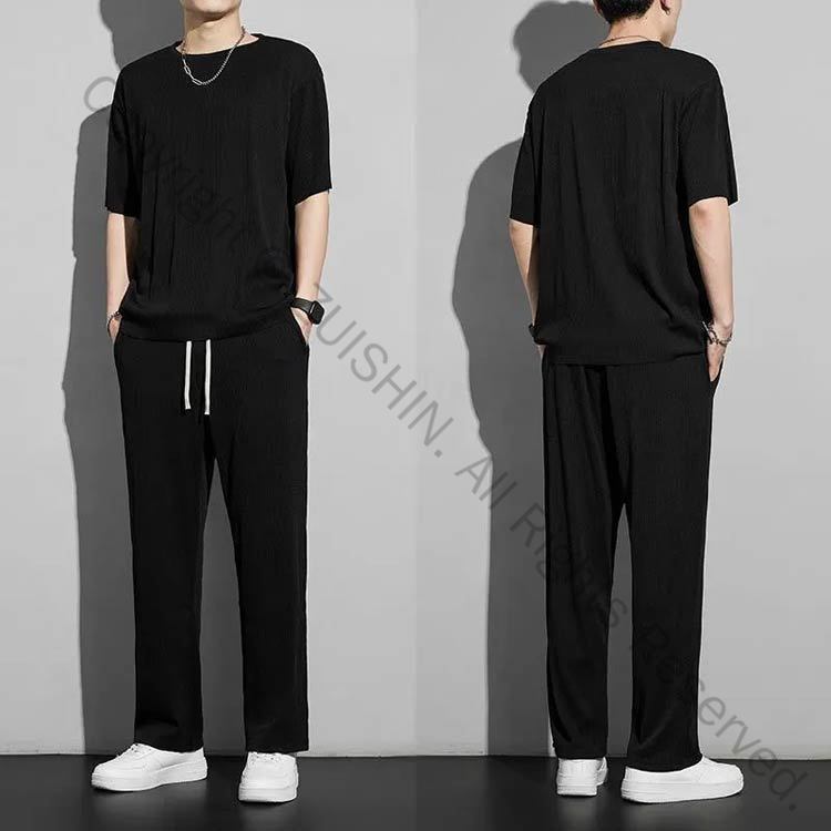 セットアップ メンズ 半袖 ジャージ スウェット 上下セット 接触冷感 薄手 涼しい 夏 部屋着 ひんやり ルームウェア ゆったり 無地 Tシャツ ロングパンツ 2点セット 柔らかい スポーツ 運動着 アウトドア 大きいサイズ カジュアル おしゃれ 春 夏 夏服 快適素材で軽量通気性