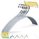 クーポン ハンガー ジャケットハンガー ベーシックハンガー スーツハンガー すべり落ちないハンガー 滑らないハンガー ハンガー省スペース 人体ハンガー 三日月型...