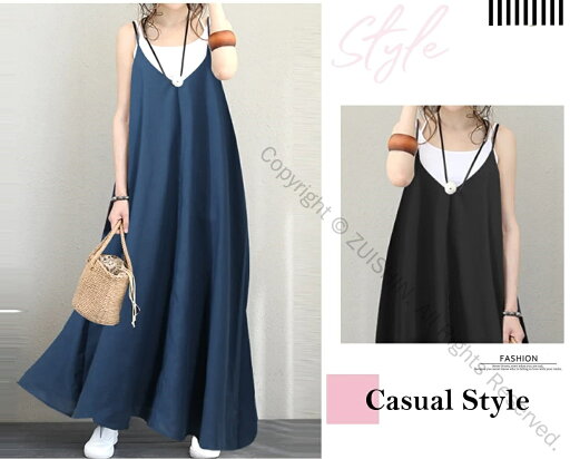 ワンピース 夏 レディース キャミソールワンピース ロング インナー マキシ ノースリーブワンピース インナーワンピース キャミワンピ キャミソール ミディアム 黒 黒ワンピース 黒ワンピ ペチコート付き マタニティ対応 キャミ 無地 ゆったり 20代 30代におすすめの涼しい着