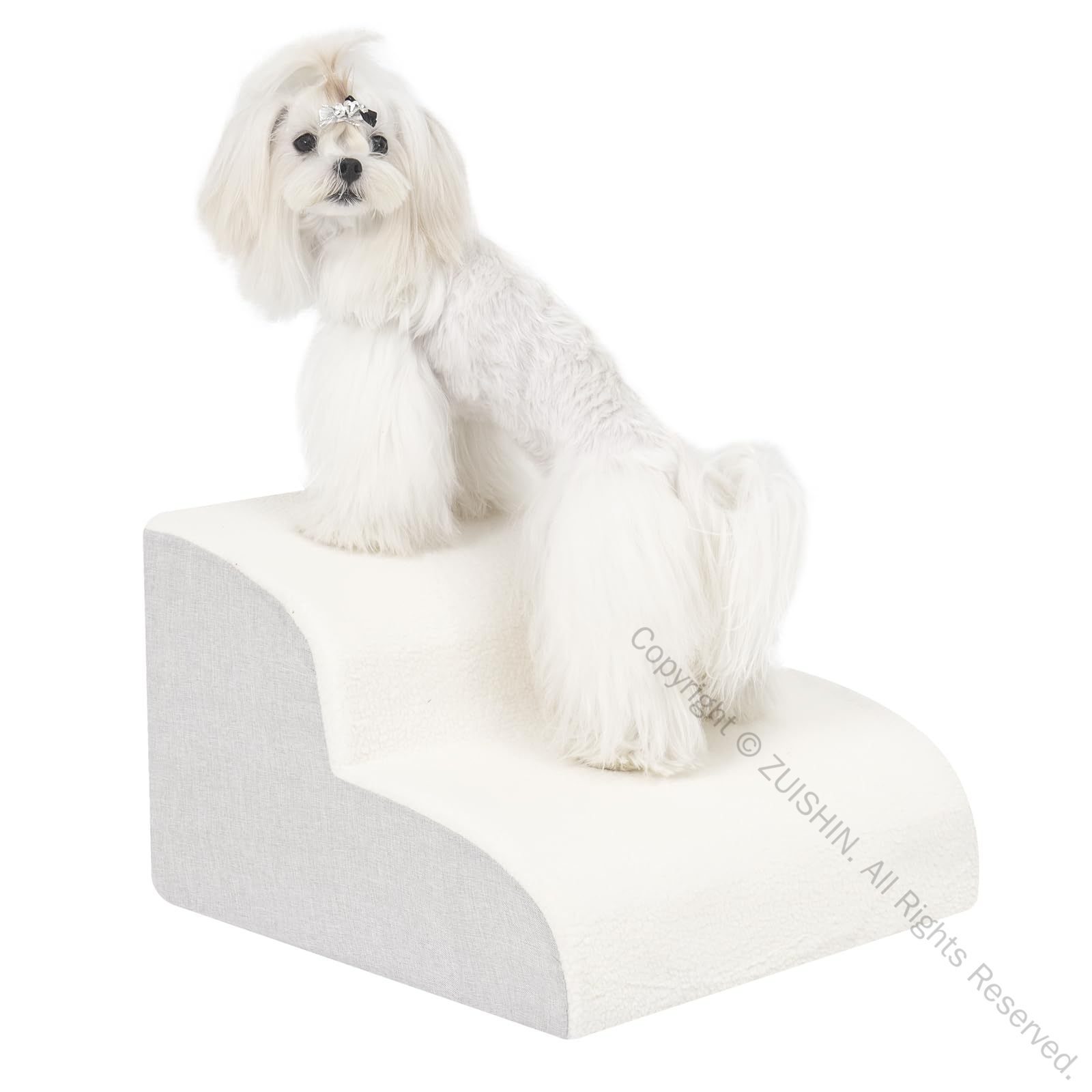 犬用階段小型犬用犬用階段ソファー用スロープ高密度フォーム製ペットステップ階段関節痛犬用2段猫用ス..